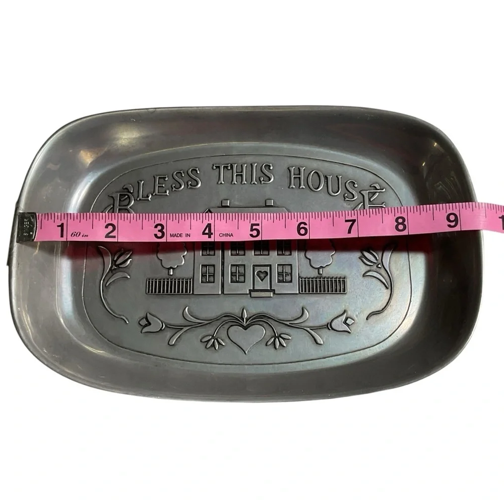 Vintage Wilton Armetale Bless This House Bread Tray
